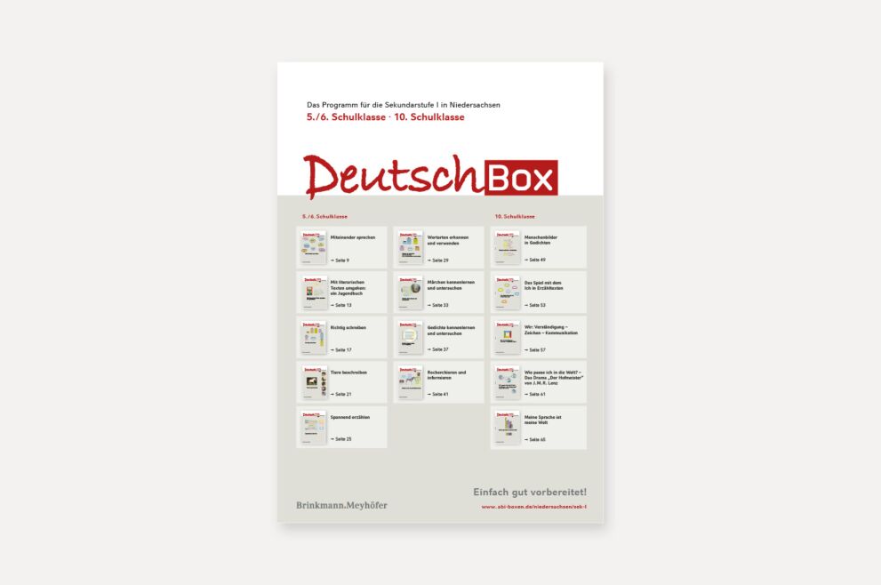 Niedersachsen Fachkatalog Deutsch Sek I Sommer 2025